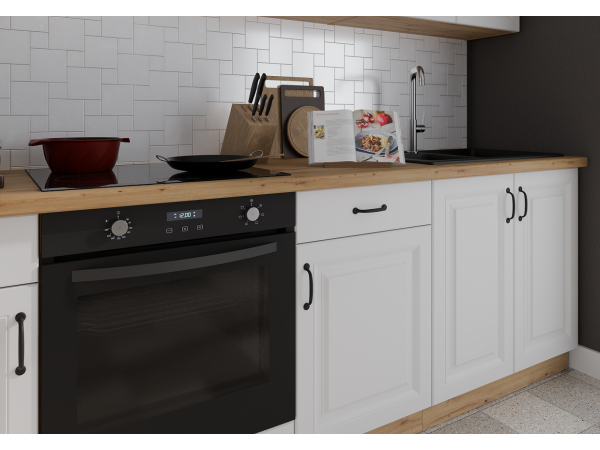 KUCHNIA STILO BIAŁY MAT + DĄB ARTISAN. Dowolna Konfiguracja Szafek.