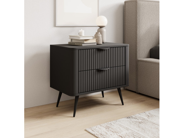 STOLIK NOCNY  2S Lante Czarny. Stwórz własny zestaw.