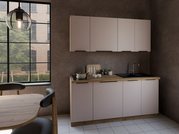 Przykładowe zestawienie kuchni SOLEA 1.8m kolor Kaszmir