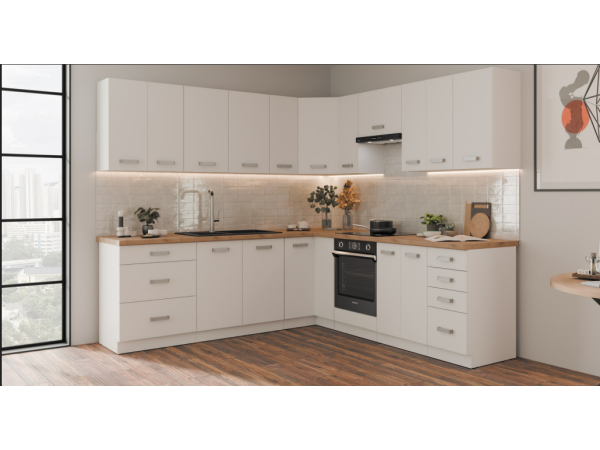 KUCHNIA EKO WHITE. Dowolna Konfiguracja Szafek. Duży...