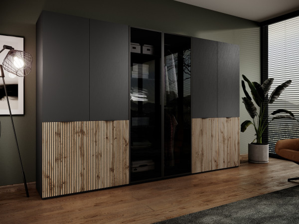 Szafa modułowa SANDBOX 300cm kolor Sento+ Szkło Antisol+...