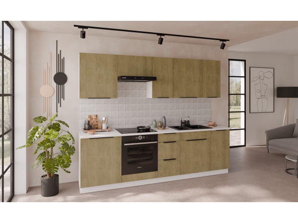 Szafka komin słupek 40 DK-210 2F - Kuchnia Dąb CREMONA / Biały