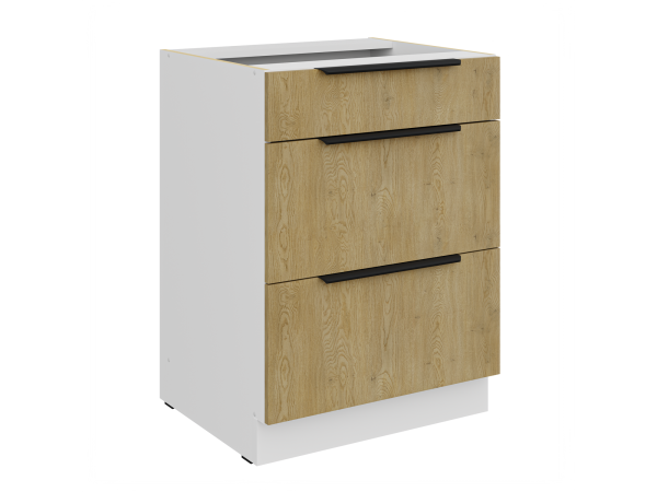 Szafka dolna 3 szuflady 60 D 3S BB - Kuchnia Dąb CREMONA...
