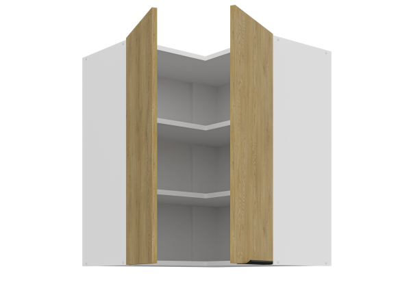Szafka górna narożnikowa 60x60 GN-72 2F (90°) - Kuchnia Dąb CREMONA / Biały