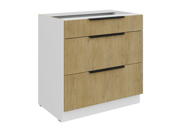 Szafka dolna 3 szuflady 80 D 3S BB - Kuchnia Dąb CREMONA...
