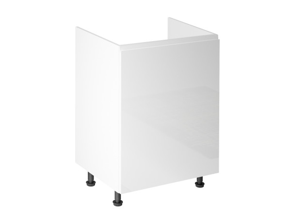 Szafka kuchenna dolna Aspen Biały Połysk D60Z-Lewa. Pod zlew