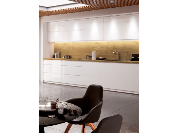 Przykładowe zestawienie kuchni Aspen Biały Połysk 340cm