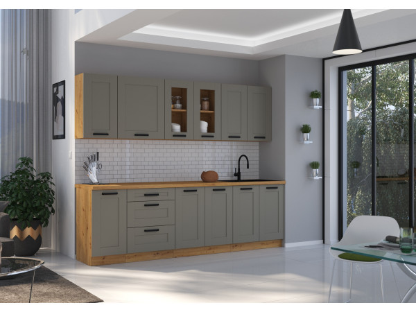 Kuchnia LUNA Jasny Szary - Artisan. Dowolny Wybór Szafek.