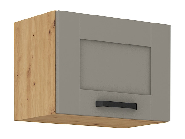 Szafka górna uchylna nad płytę grzewczą/okap 50 GU-36 1F - KUCHNIA LUNA JASNY SZARY - ARTISAN