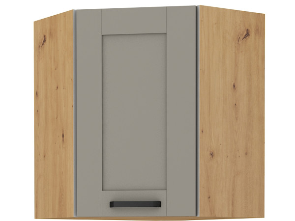 Szafka górna narożnikowa 60x60 GN-72 1F - KUCHNIA LUNA JASNY SZARY - ARTISAN