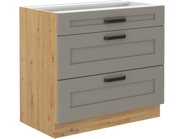 Szafka dolna 3 szuflady 80 D 3S BB - KUCHNIA LUNA JASNY...