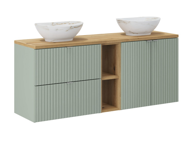 Zestaw meblowy 140cm z blatem i 2 umywalkami nablatowymi pati