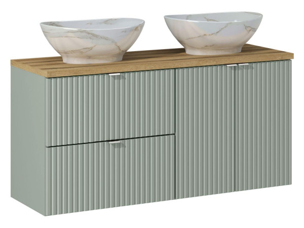 Zestaw meblowy 120cm z blatem i 2 umywalkami nablatowymi pati