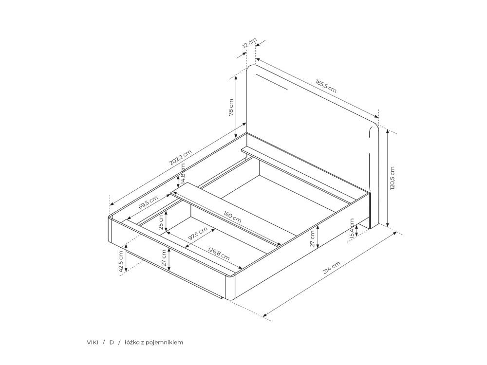 ŁÓŻKO Z ZAGŁOWIEM TAPICEROWANYM Oraz...