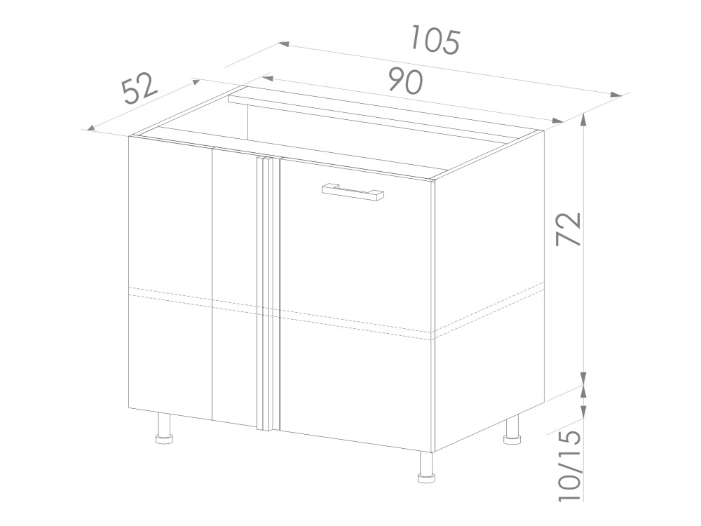 Szafka Dolna Simply DNW-105 Biały / Kaszmir