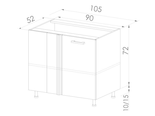Szafka Dolna Simply DNW-105 Biały / Kaszmir