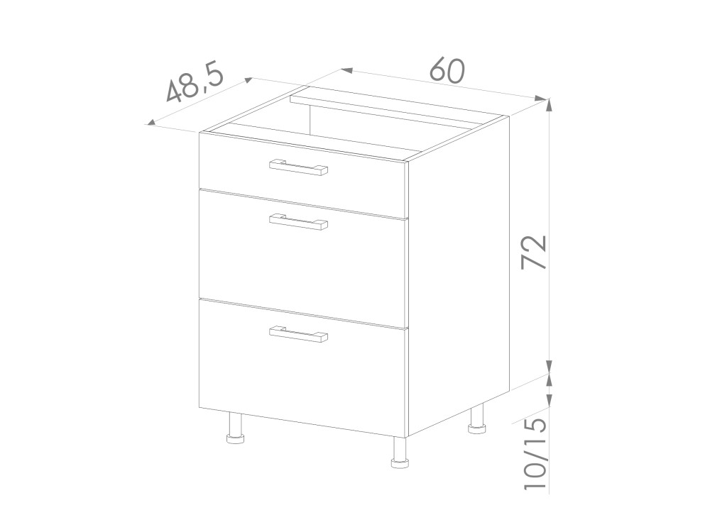 Szafka Dolna Simply DSH-60-2W-1N  Evoke / Evoke
