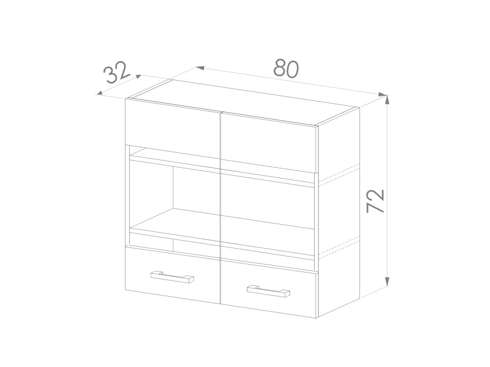 Szafka Górna Simply G2V-80 Evoke / Kaszmir