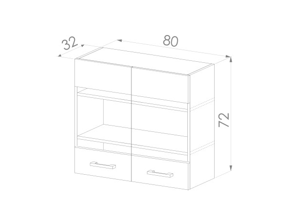 Szafka Górna Simply G2V-80 Evoke / Kaszmir