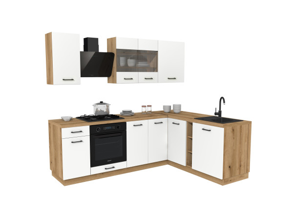 Przykładowe zestawienie kuchni Simply 2.4x1.8m Evoke / Biały