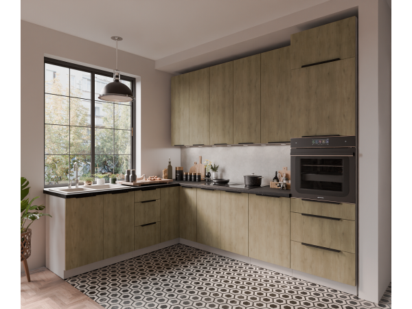 Przykładowe zestawienie kuchni Dąb CREMONA /Biały