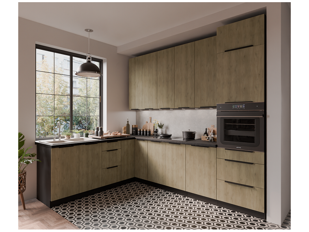 Przykładowe zestawienie kuchni Dąb CREMONA