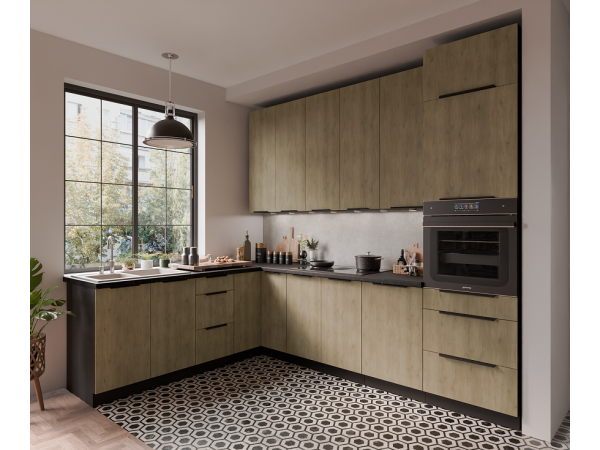 Przykładowe zestawienie kuchni Dąb CREMONA