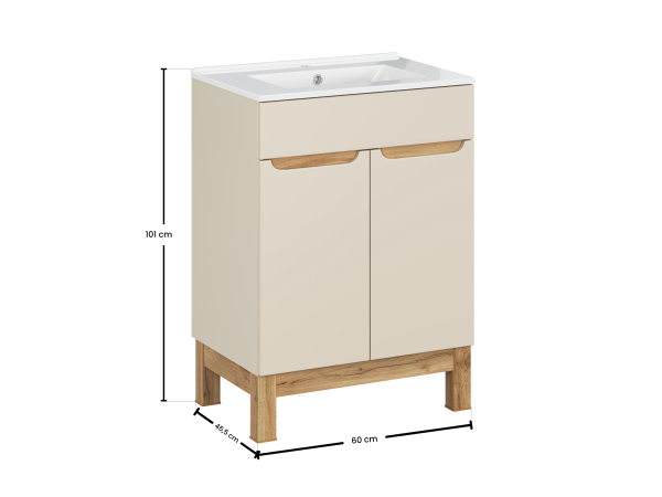 Zestaw meblowy 60cm z umywalką meblową lava