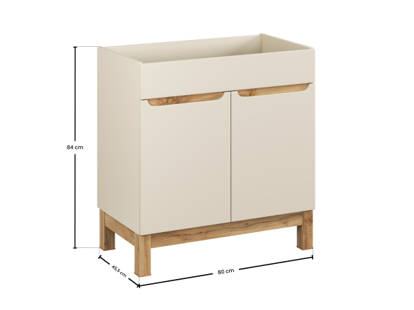 Szafka pod umywalkę 80cm 2 drzwi