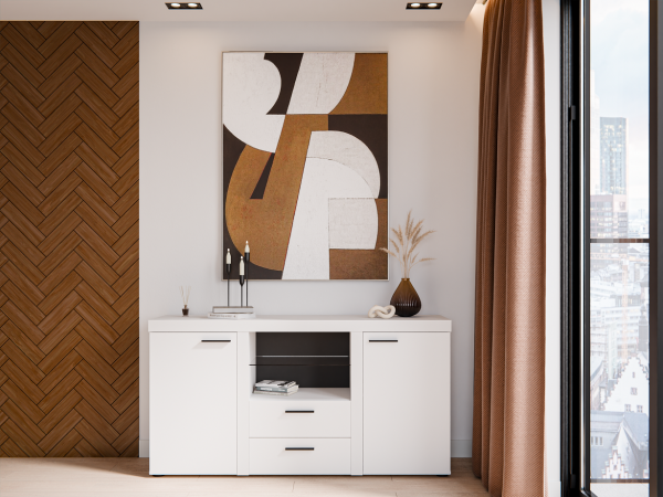 Komoda Rumba Biała. Meble Pokojowe, Salonu.