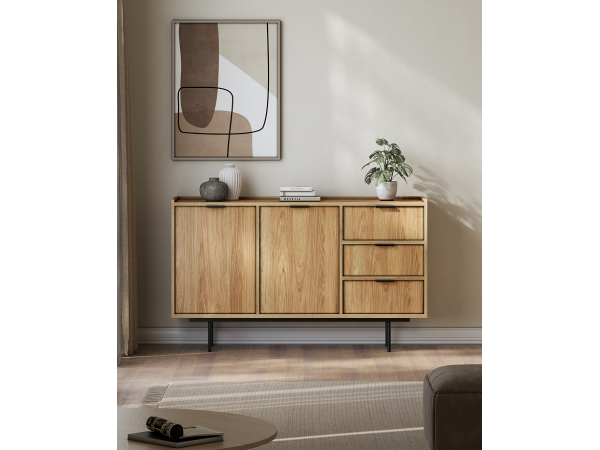 KOMODA 2D3S Edison kolor HIKORA NATURALNA. Stwórz własny...