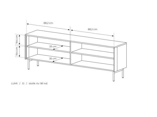 RTV 181 4D + LED Lumi Dąb Dunin. Stwórz własny zestaw.
