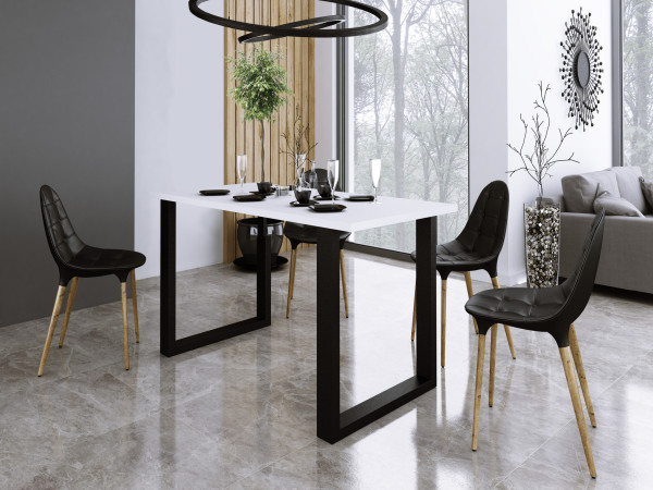 Stół Imperial kolor Biały. Metalowe Nogi.