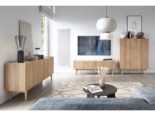 Komoda 144x68cm BOHO Dąb Riviera. Meble Pokojowe, do Salonu.