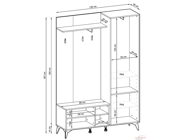 GARDEROBA DIAMOND. Meble Pokojowe, do Salonu.