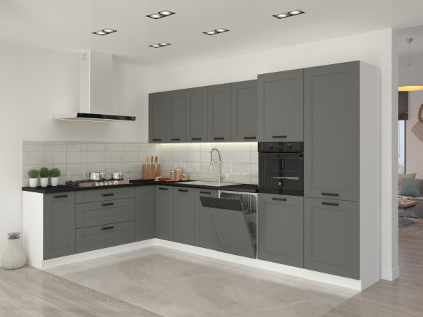 Kuchnia LUNA Ciemny Szary. Dowolny Wybór Szafek.