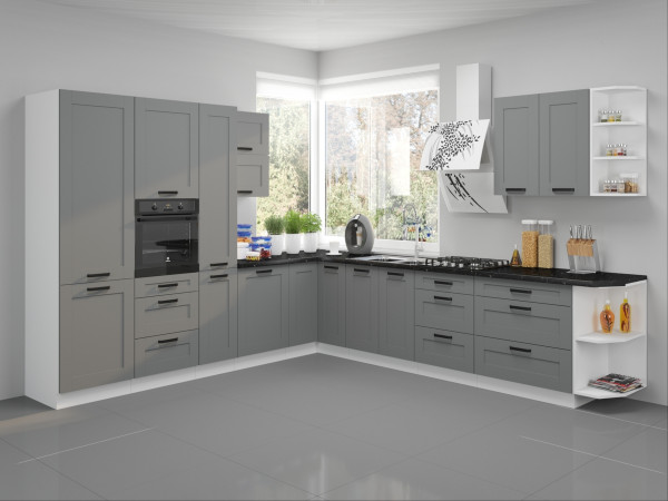 Kuchnia LUNA Ciemny Szary. Dowolny Wybór Szafek.