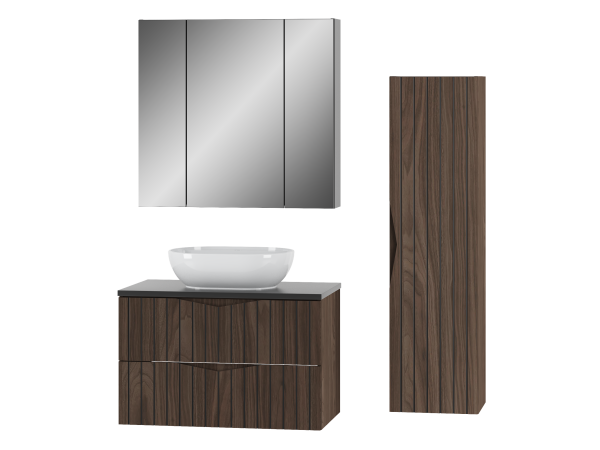 STELLA-01 Szafka z Umywalką i Lustrem 80 cm ORZECH Zestaw-35