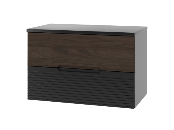 AVELLA-01 Szafka z Blatem 80 cm ORZECH / CZARNY Zestaw-30