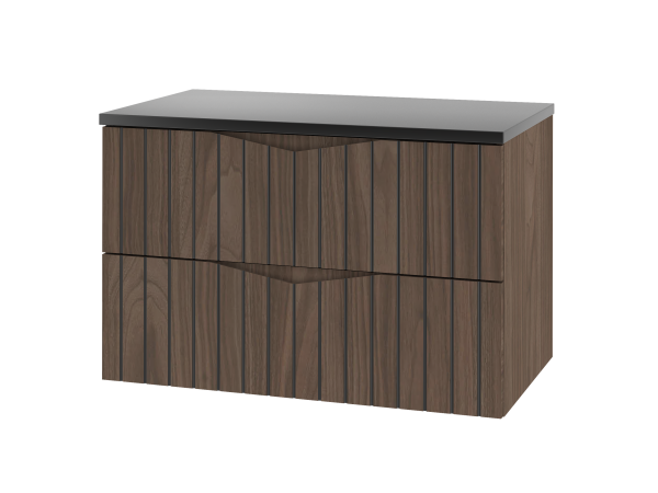 STELLA-01 Szafka z Blatem 80 cm ORZECH / CZARNY MAT Zestaw-30