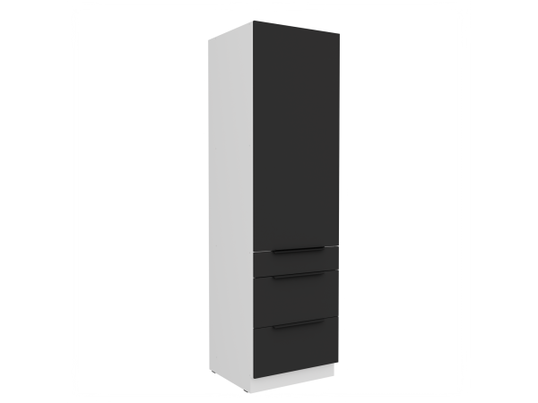 Szafka komin słupek 60 DKS-210 3S 1F Kuchnia ARIA Fronty Czarne AFM