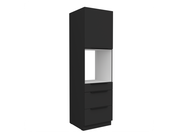 Szafka komin słupek zabudowa piekarnika 60 DPS-210 3S 1F Kuchnia ARIA Fronty Czarne AFM