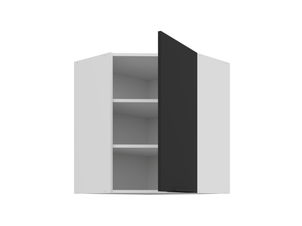 Szafka górna narożnikowa 60x60 GN-72 1F Kuchnia ARIA Fronty Czarne AFM