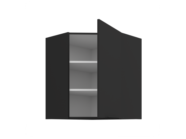 Szafka górna narożnikowa 60x60 GN-72 1F Kuchnia ARIA Fronty Czarne AFM