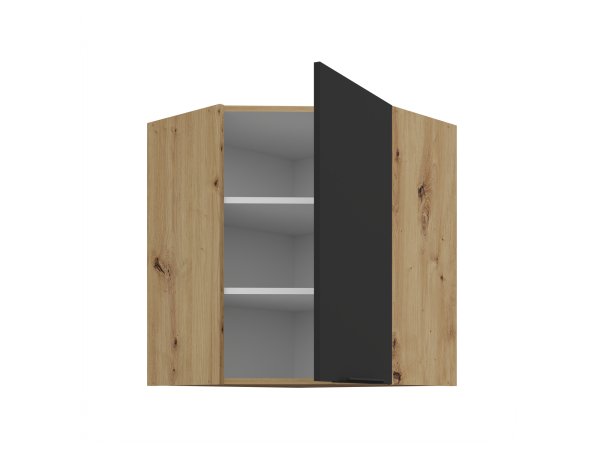 Szafka górna narożnikowa 60x60 GN-72 1F Kuchnia ARIA Fronty Czarne AFM