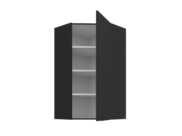 Szafka górna narożna 60x60 GN-108 1F Kuchnia ARIA Fronty Czarne AFM