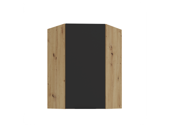 Szafka górna narożna 60x60 GN-90 1F Kuchnia ARIA Fronty Czarne AFM