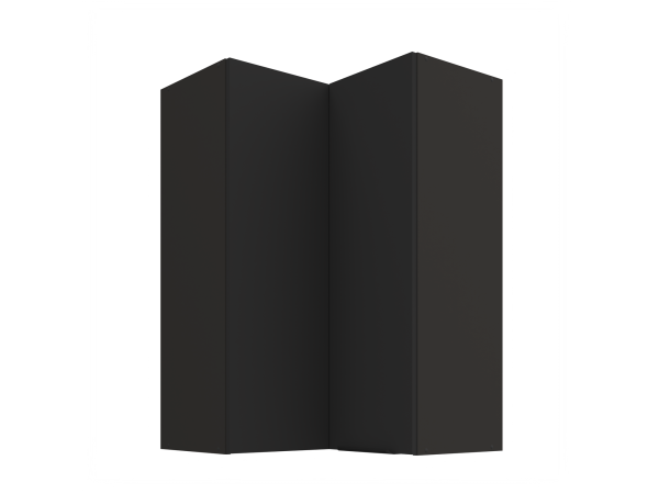 Szafka górna narożna 60x60 GN-90 2F (90°) Kuchnia ARIA Fronty Czarne AFM