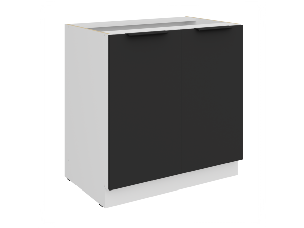 Szafka dolna 80 D 2F BB Kuchnia ARIA Fronty Czarne AFM
