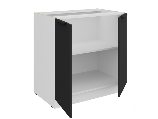 Szafka dolna 80 D 2F BB Kuchnia ARIA Fronty Czarne AFM